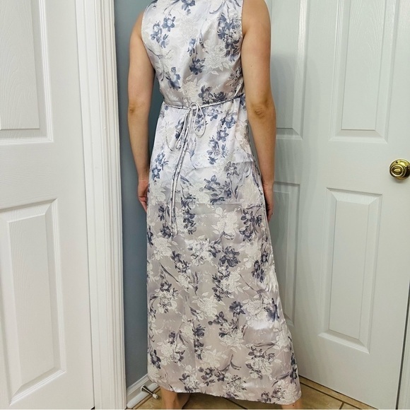 Vintage Whimsigoth Maxi Dress Dainty Fairy Floral 1990s Purple Casual Size Small - Picture 2 of 6